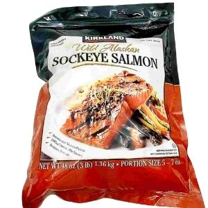 Image of Kirkland Frozen Wild Sockeye Salmon - 1 x 1.36 Kilos